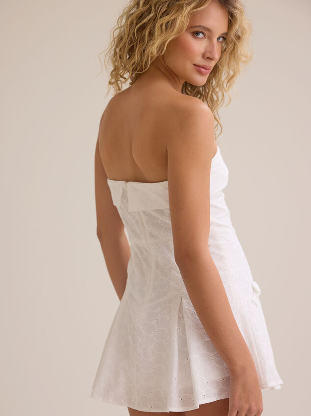 Kaybrie Strapless Bow Romper Detail 5 - AS Kids