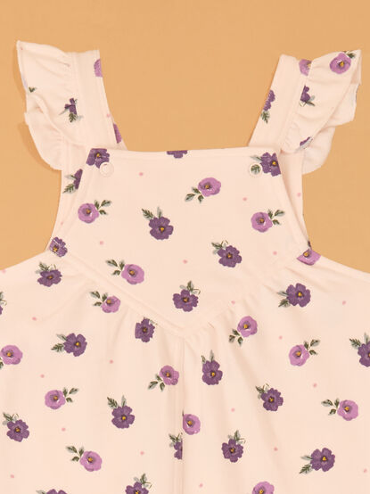 Janie Floral Flutter Overalls - AS Kids