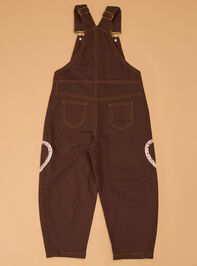 Reagan Heart Denim Overalls Detail 2 - AS Kids