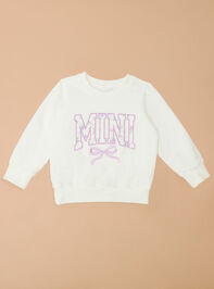 Lilly Bow Mini Sweatshirt Detail 2 - ALTAR'D STATE KIDS