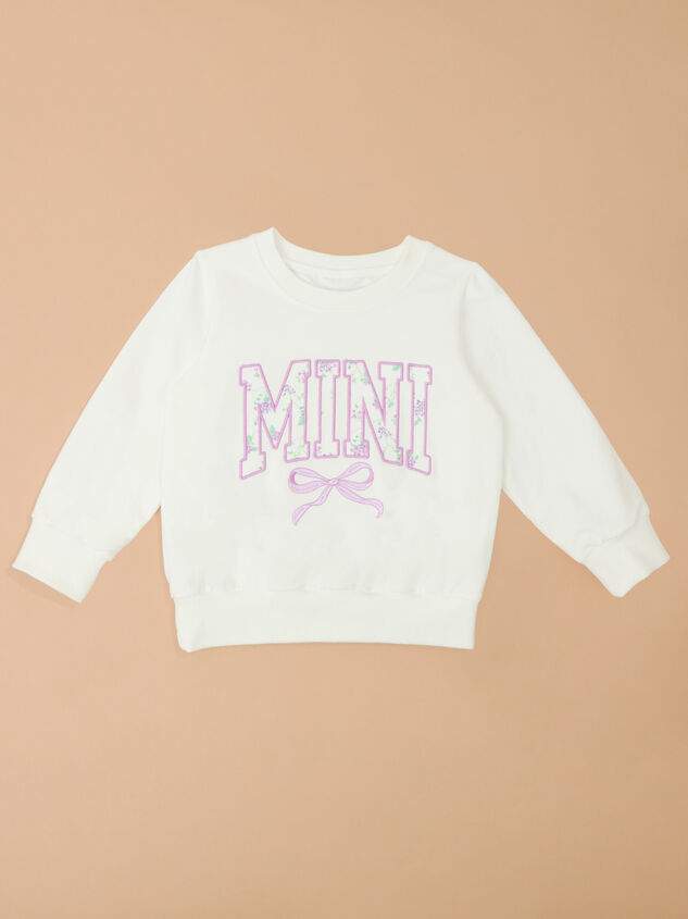 Lilly Bow Mini Sweatshirt Detail 2 - ALTAR'D STATE KIDS