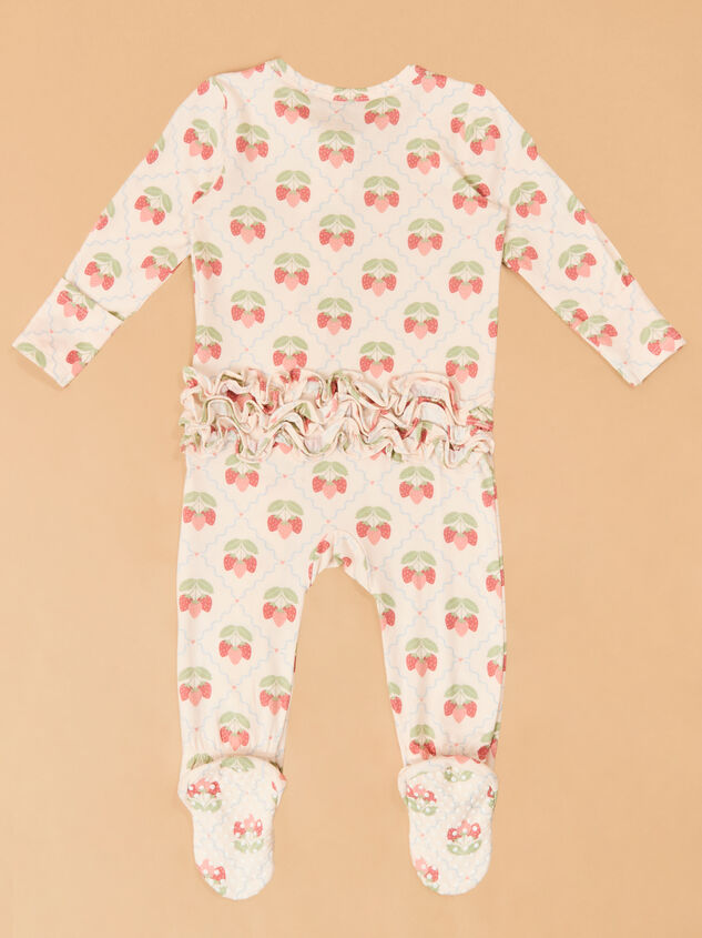 Sweet Strawberry Ruffle Back Footie Detail 4 - ALTAR'D STATE KIDS