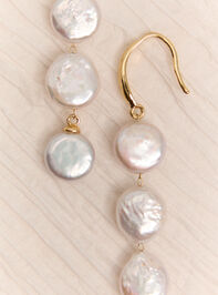 Pearl Coin Dangle Earrings Detail 3 - AS Kids