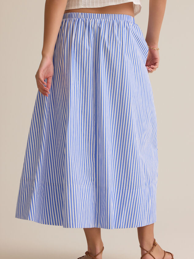 Sloane Stripe Midi Skirt Detail 5 - ALTAR'D STATE KIDS