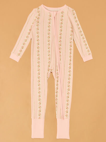 Antoinette Floral Striped Romper - AS Kids