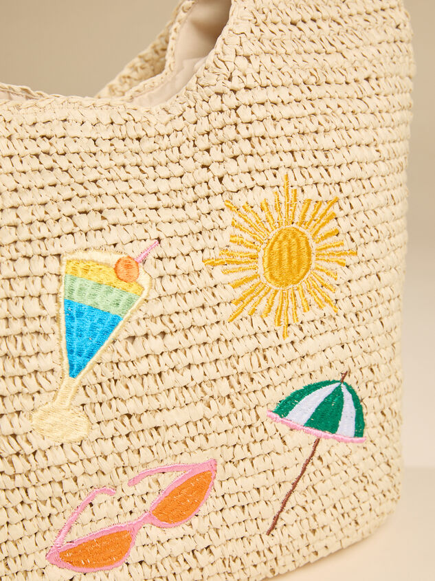 Cabana Icon Straw Bag Detail 4 - ALTAR'D STATE KIDS