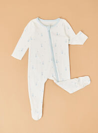 Blue Bunny Footie by Mudpie Detail 3 - ALTAR'D STATE KIDS