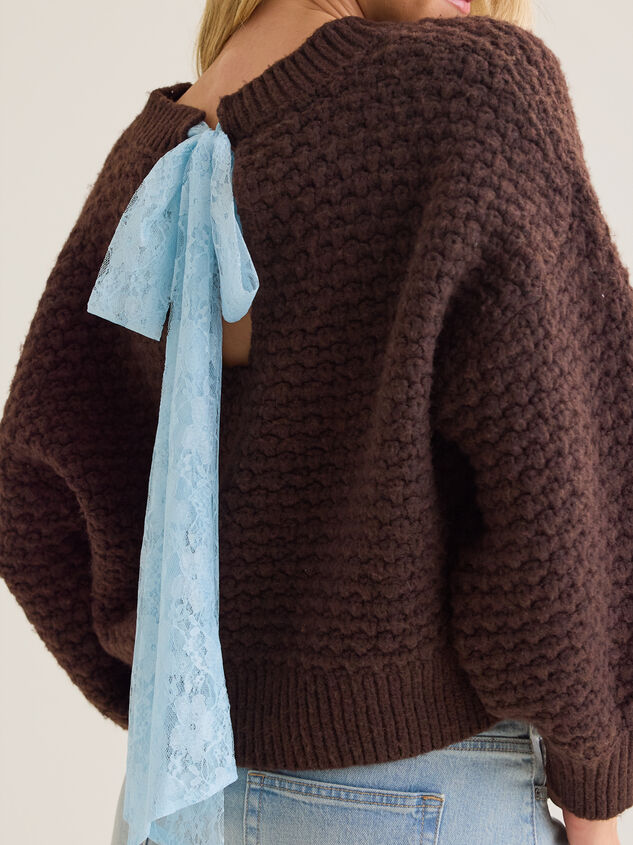 Jo Lace Tie Sweater Detail 2 - AS Kids