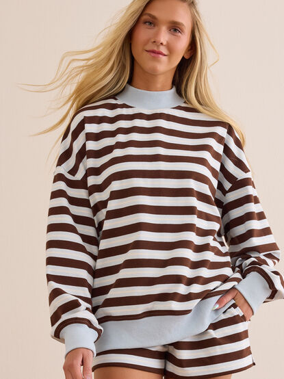 Victory Lap Stripe Mockneck - AS Kids