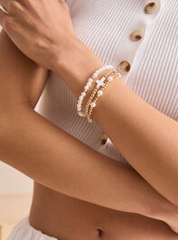 Pearl Cross Stretch Bracelet Set - AS Kids