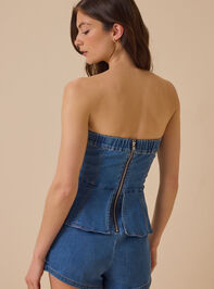 Dakota Strapless Denim Romper Detail 6 - ALTAR'D STATE KIDS