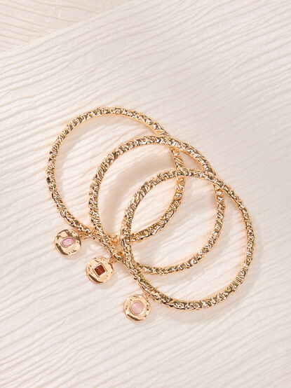 Golden Coast Hammered Bangle Set - AS Kids