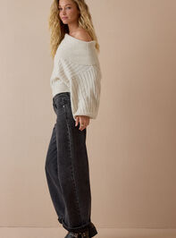Daphne Fold Over Sweater Detail 4 - AS Kids