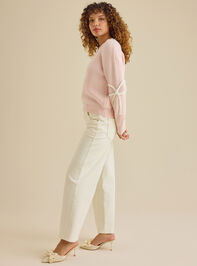 Braided Bow Mama Sweater Detail 4 - ALTAR'D STATE KIDS