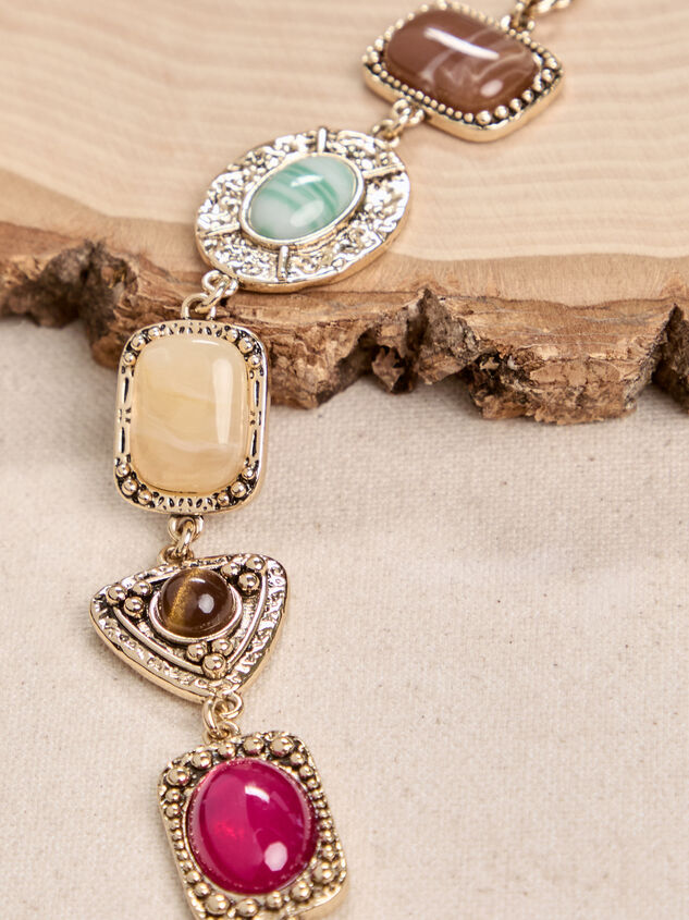 Multicolor Stone Link Bracelet Detail 3 - AS Kids