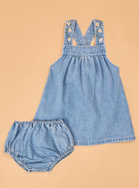 Lorelai Embroidered Denim Dress Detail 2 - AS Kids