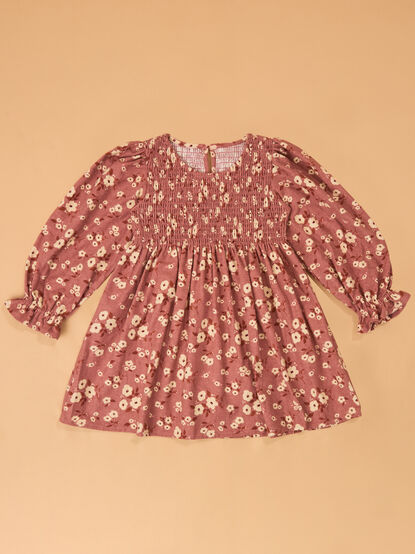 Beth Floral Smocked Toddler Dress - AS Kids