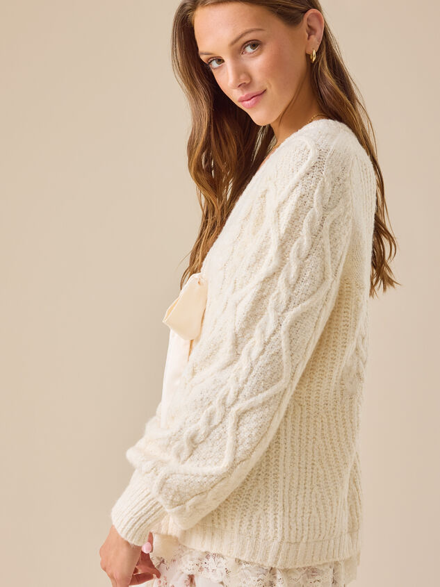 Violet Tie Front Cardigan Detail 3 - ALTAR'D STATE KIDS