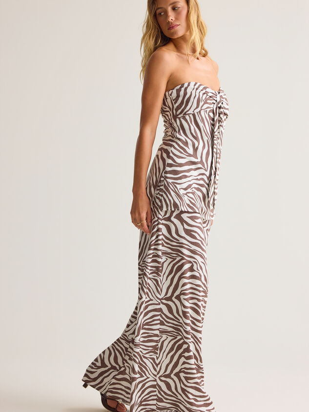 Diane Zebra Long Line Tube Top Detail 4 - AS Kids