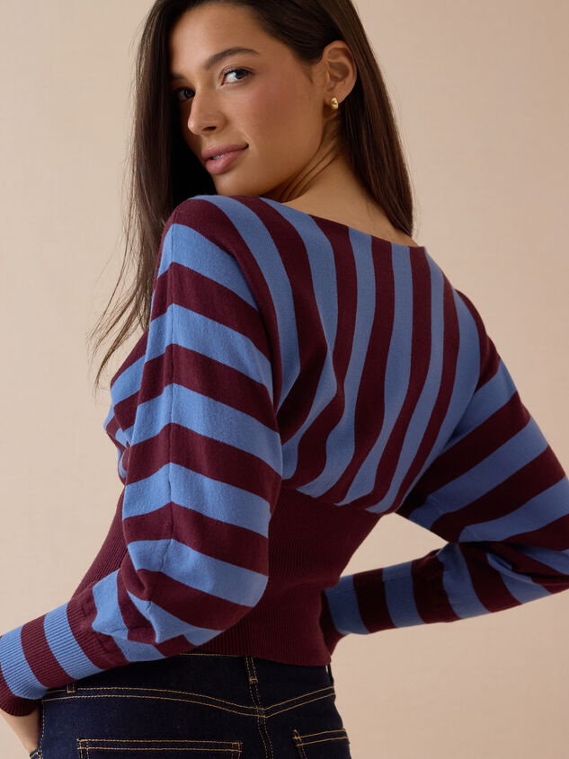 Hollands Striped Off Shoulder Sweater Detail 3 - AS Kids