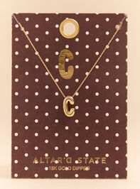 18k Gold C Bubble Monogram Necklace - AS Kids