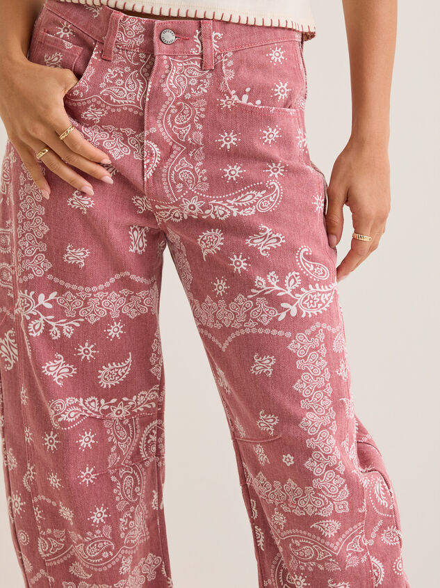 Kerstin High Rise Bandana Barrel Pants Detail 2 - AS Kids