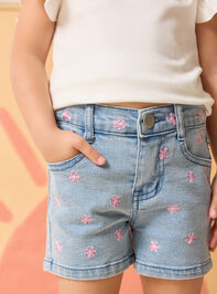 Lanna Embroidered Denim Short Detail 5 - ALTAR'D STATE KIDS