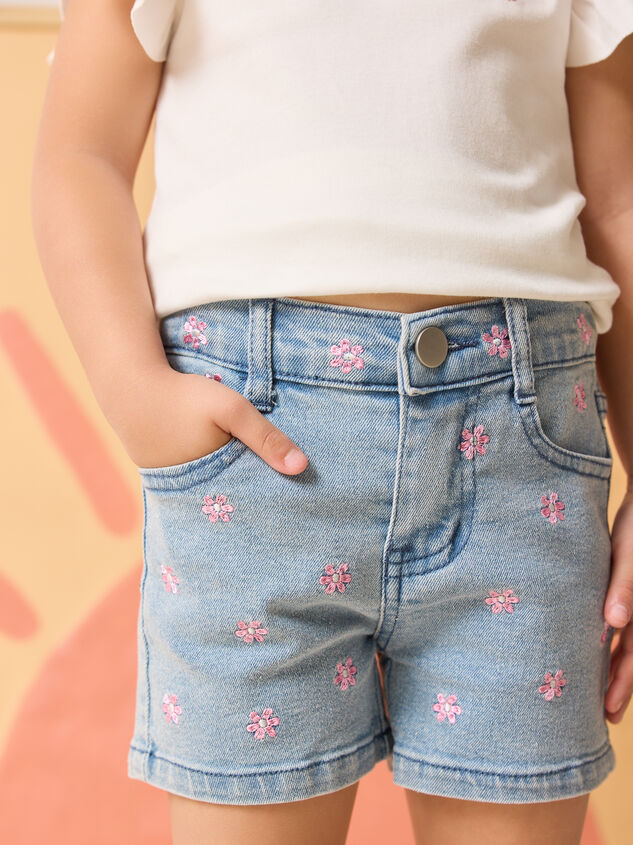 Lanna Embroidered Denim Short Detail 5 - ALTAR'D STATE KIDS