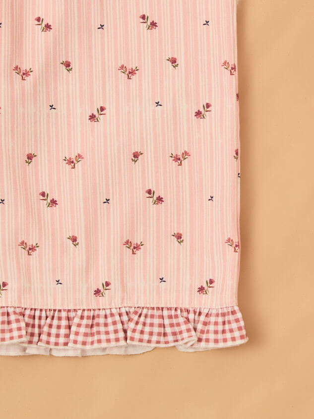 Emma Floral Peter Pan Collar Pajama Set Detail 6 - AS Kids
