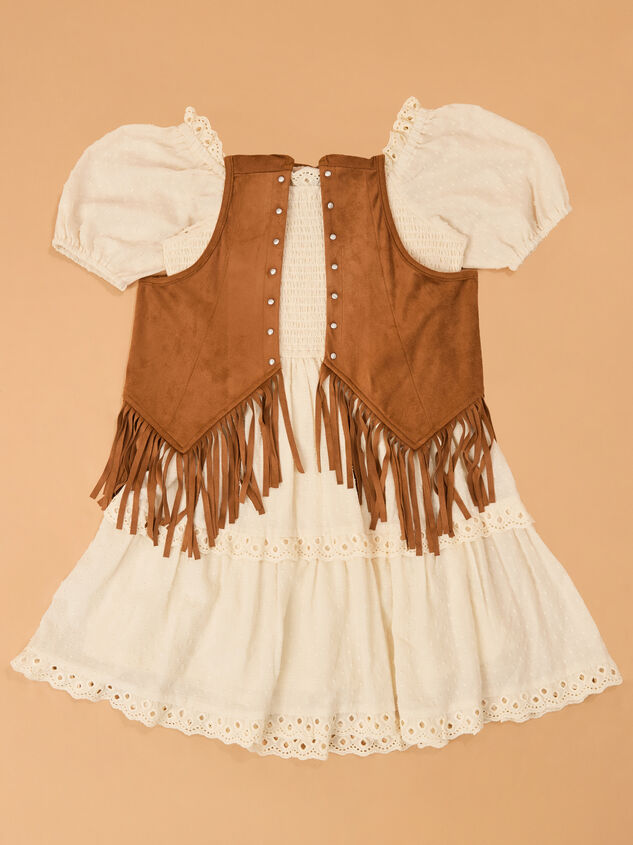 Willa Fringe Dress and Vest Set Detail 2 - AS Kids