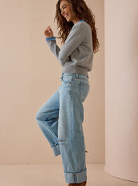 Harley Denim Collar Sweater Detail 3 - AS Kids