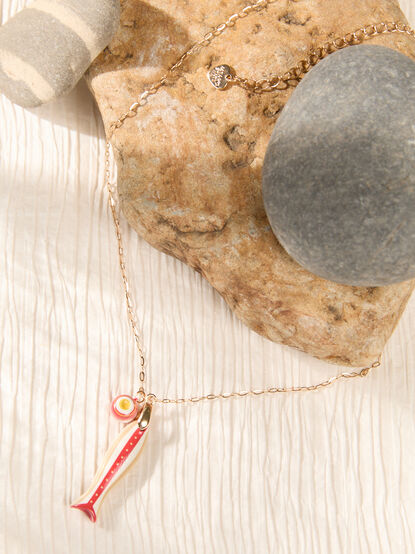 Stripe Fish Beaded Necklace - ALTAR'D STATE KIDS