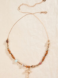 Beaded Cross Necklace Detail 2 - AS Kids