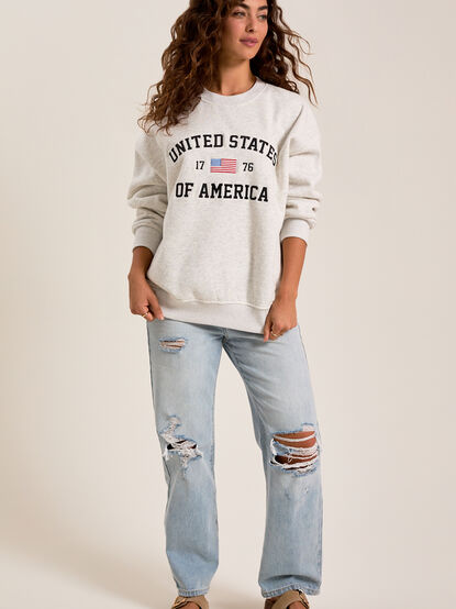 Embroidered United States Sweatshirt - ALTAR'D STATE KIDS
