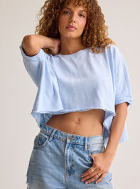 McKenna Oversized Boxy Crop Tee Detail 3 - AS Kids