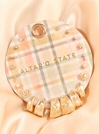 Plaid Mixed Earring Set Detail 2 - AS Kids