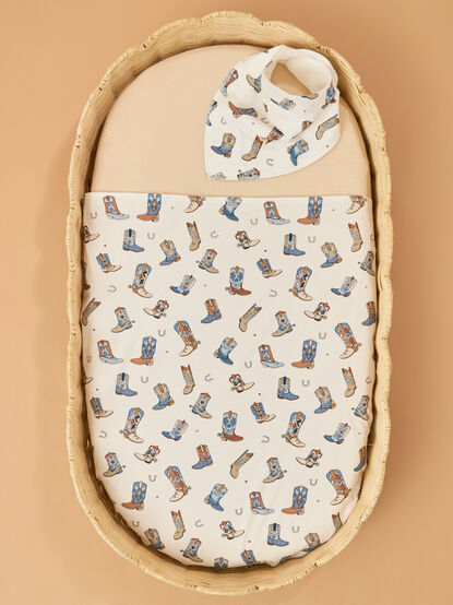 Buckaroo Boots Swaddle and Bib - AS Kids