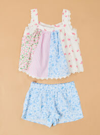Tessa Paneled Mix Print Toddler Short Set - AS Kids
