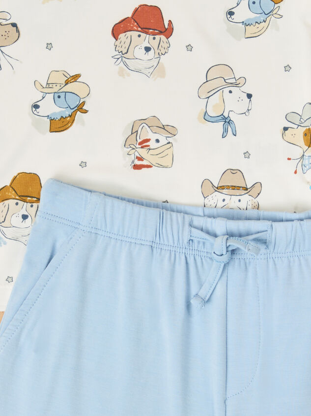 Cow-Dog Polo and Short Set Detail 2 - ALTAR'D STATE KIDS