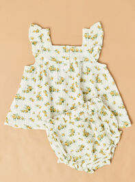 Sunshine Rose Ruffle Tank Set Detail 2 - AS Kids