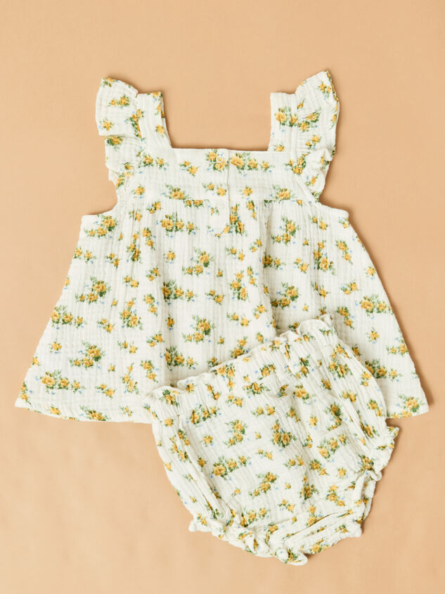 Sunshine Rose Ruffle Tank Set Detail 2 - AS Kids
