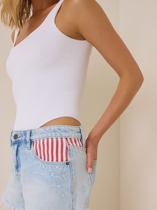 Nyssa Embroidered Denim Shorts Detail 3 - AS Kids